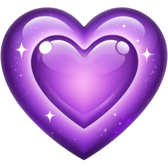 purple heart with sparkles emoji