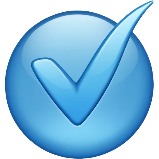 Emoji de verificación azul emoji