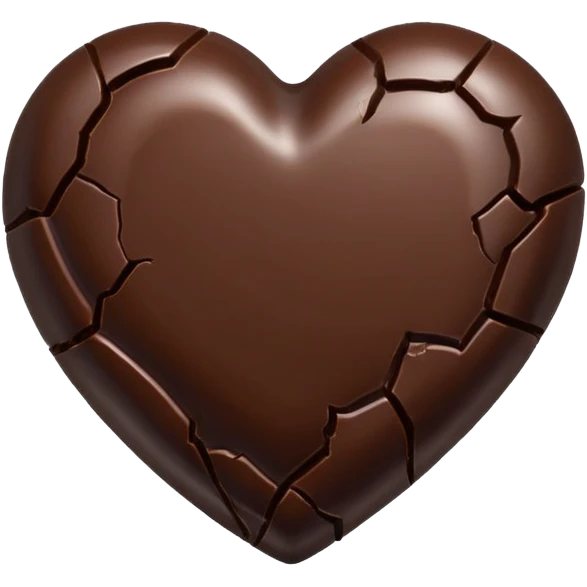 Heartbrekable chocolate heart emoji