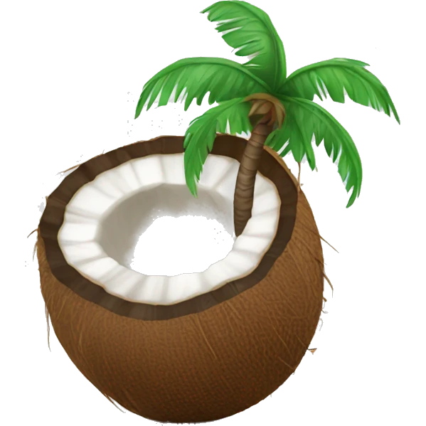Crazy coconut emoji