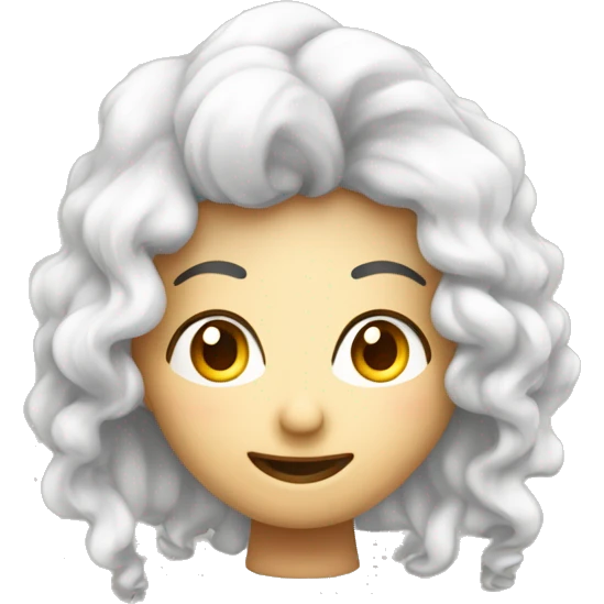 Faccia di perona con capelli ricci bianco di carnagione occhi scuri che gli viene una lampada come se avesse avuto un idea emoji