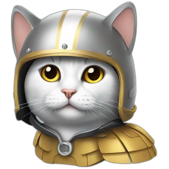 cat in a helmet with wings emoji