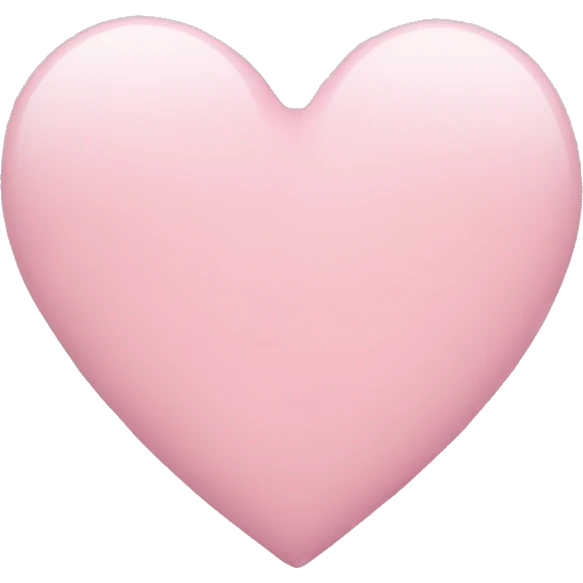 Light pink heart emoji with no face emoji