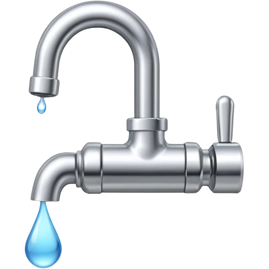 a tap with a small water droplet at the end emoji