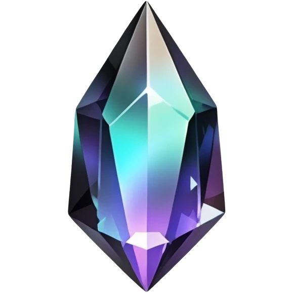 Black iridescent nebula crystal shard emoji