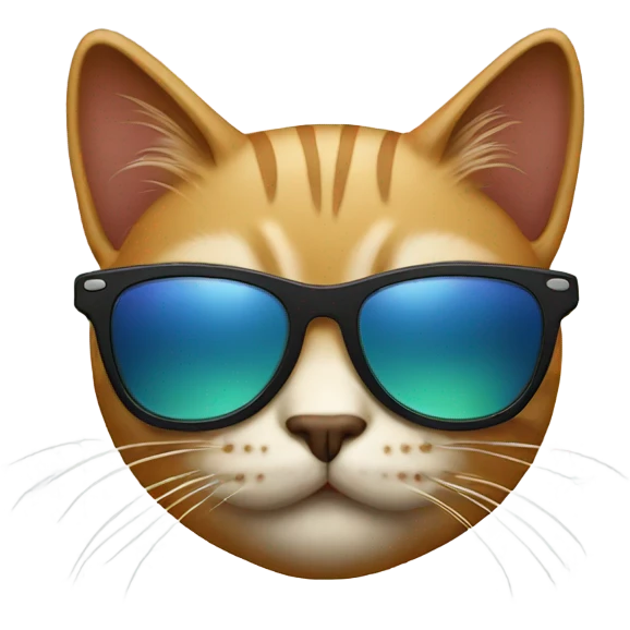 Cat with sunglasses emoji