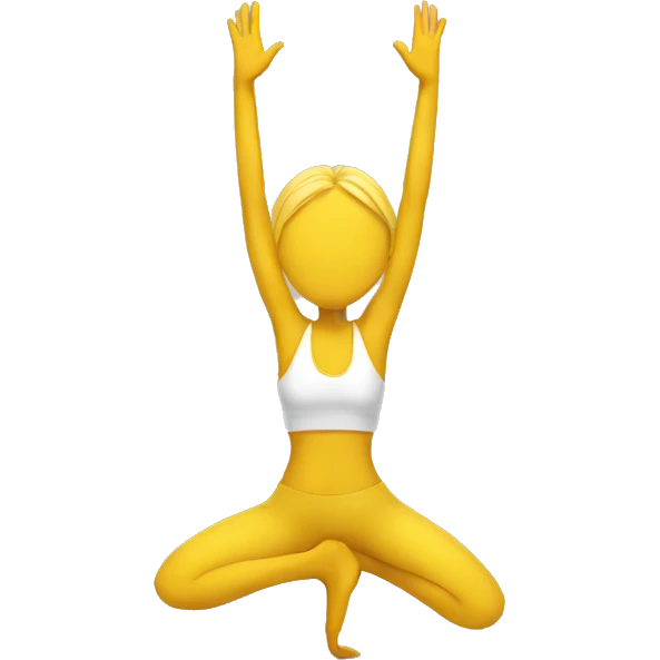 yellow person doing yoga emoji