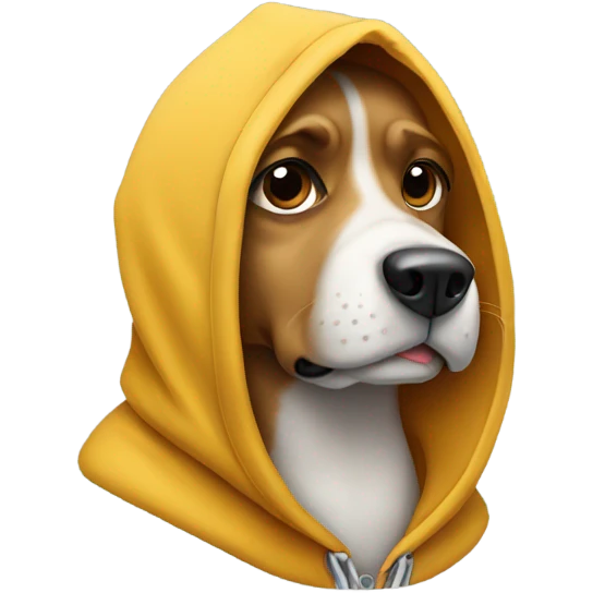 dog wearing hoodie emoji