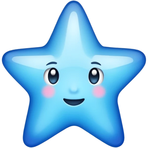Estrella de color azul sólido  emoji