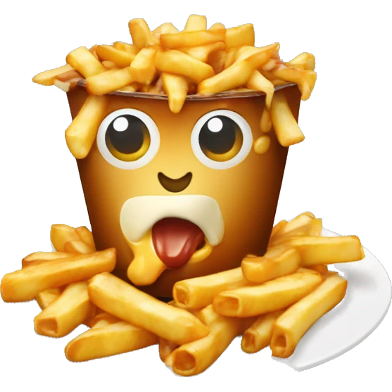 Poutine qui mange une poutine emoji