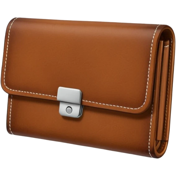 classic foldable leather wallet.
 emoji