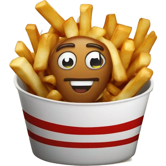 Poutine qui mange une poutine  emoji