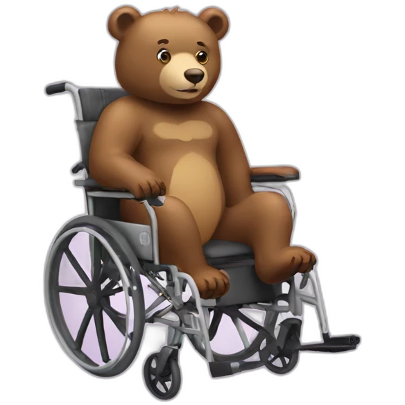 Disabled bear emoji