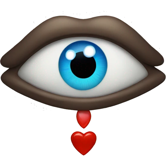 Heart evil eye emoji