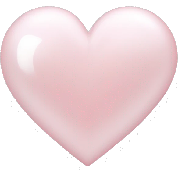 pearl light pink heart emoji