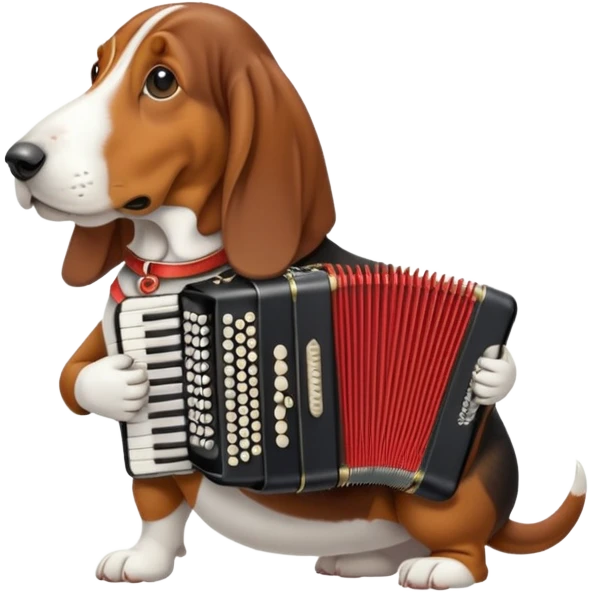 bassethound with accordeon emoji