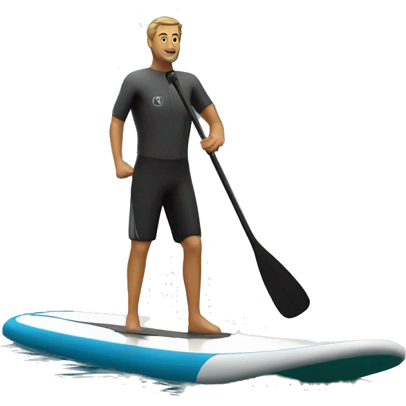 Man on sup hydrofoil emoji
