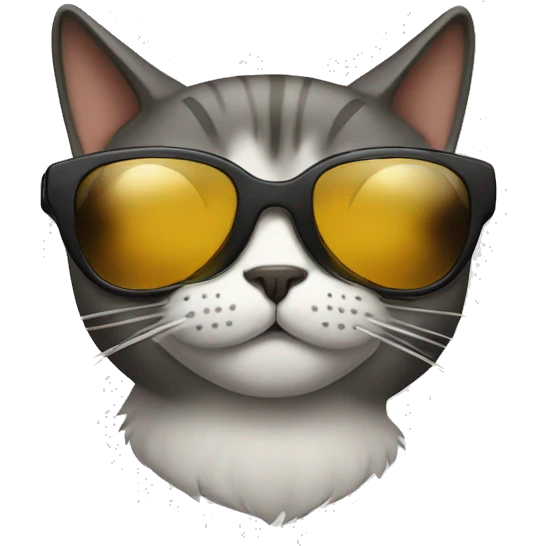Cat with sunglasses emoji