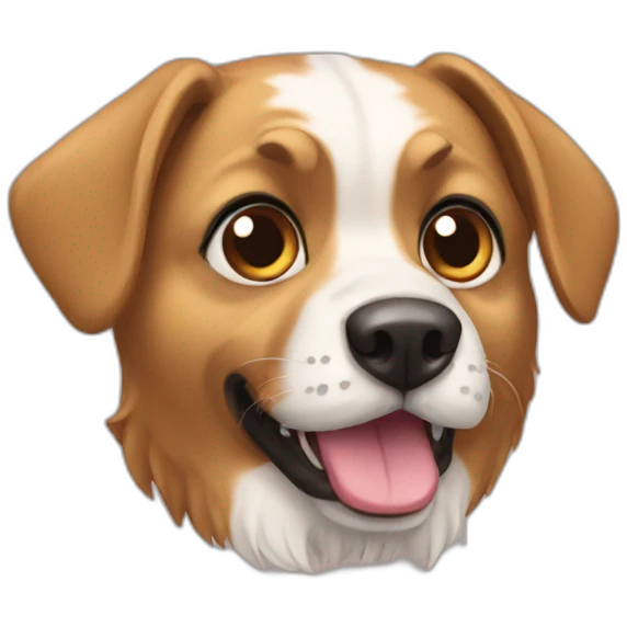 Chat sur chien emoji