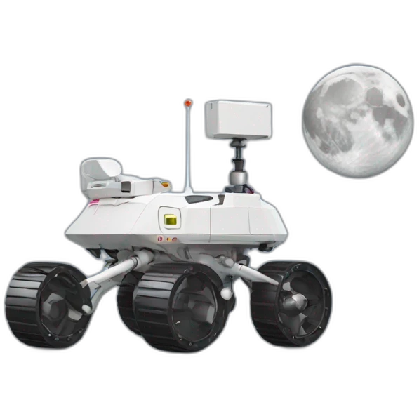 Moon Rover minimal high technology emoji