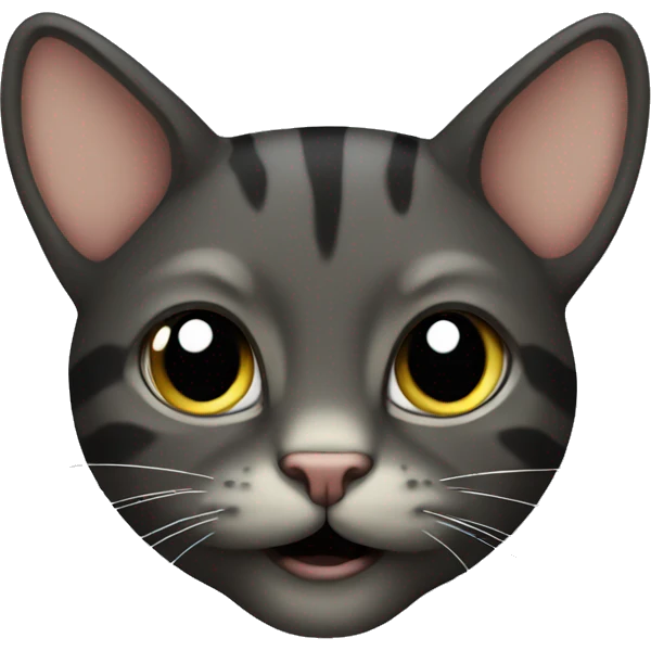 Cat in black colour emoji