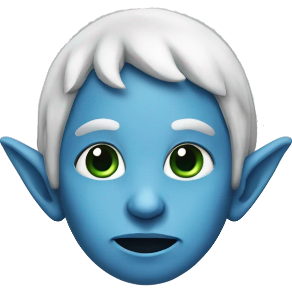 elf with blue skin shoked emoji