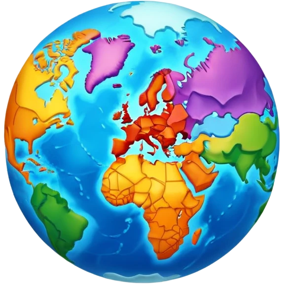 world with 3d continents aesthtic emoji