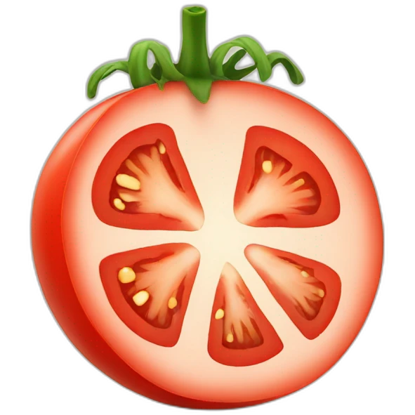 Sliced tomato emoji