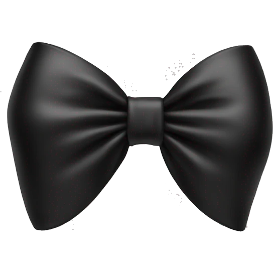 Black coquette bow with only back in it and no other colour  emoji