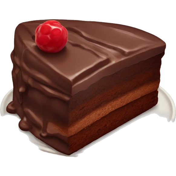 Piece of chocolate cake emoji