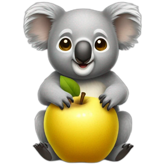 Koala pomme de terre jaune emoji