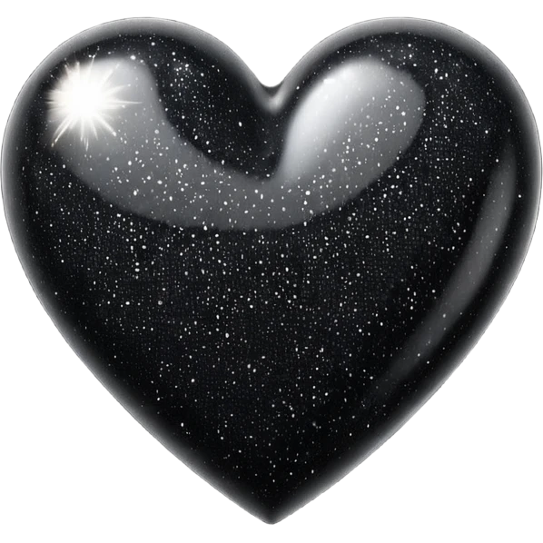 heart with black glitter emoji
