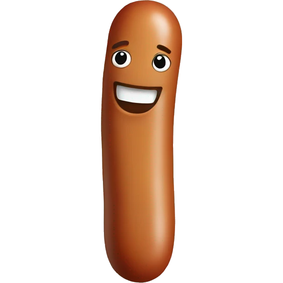 Sausage with face  emoji