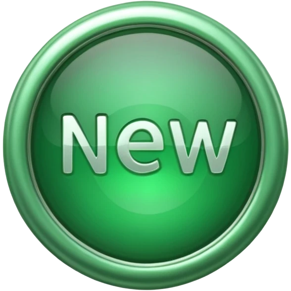 emoji of a green badge with the work 'new' inside emoji