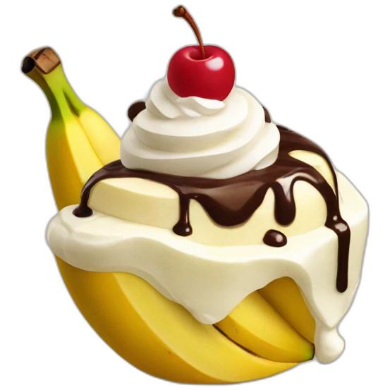 Banana split dessert emoji