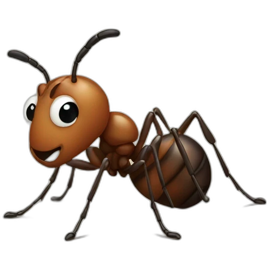 ant with mustache emoji