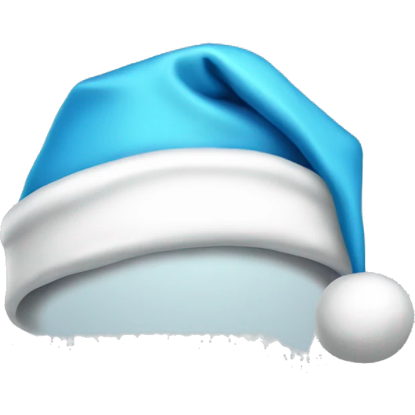 light blue santa hat emoji