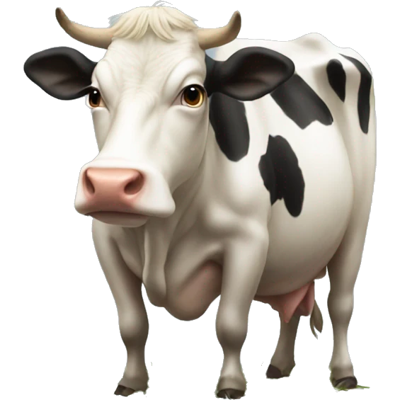 a cow taking a shit emoji