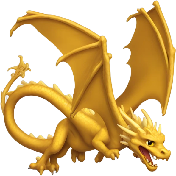 Golden flying Dragon  emoji