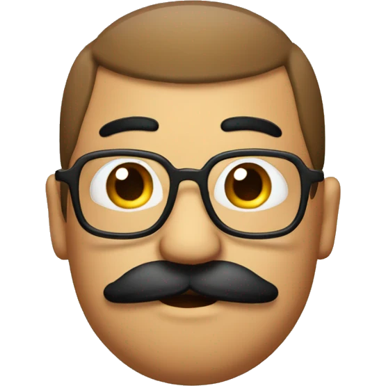 Pou with mustache  emoji