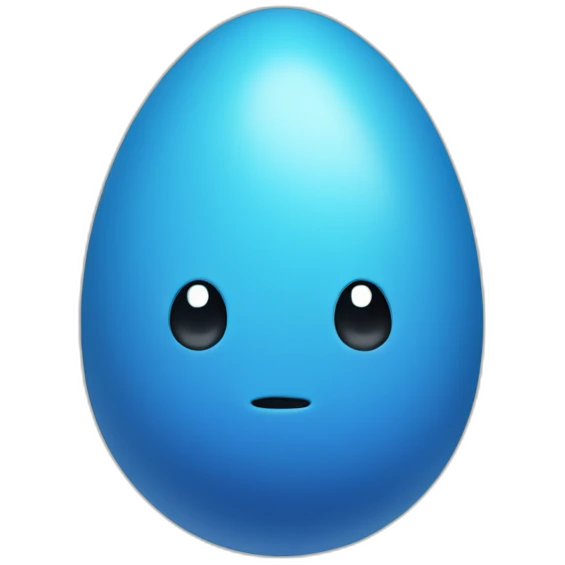 Blue egg emoji