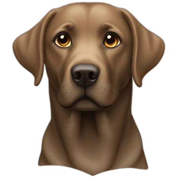 Labrador avec une cape bleue emoji
