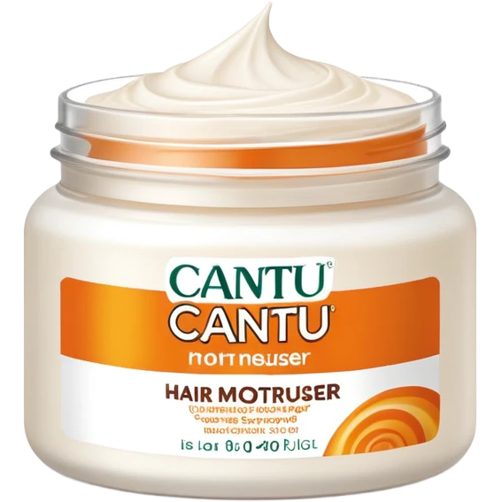 Jar of Cantu Hair Moisturiser, no lid, cream swirl emoji