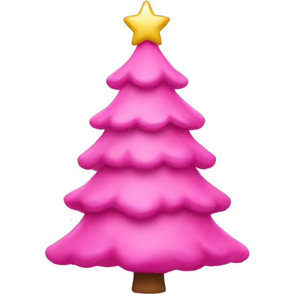 Pink Christmas tree  emoji