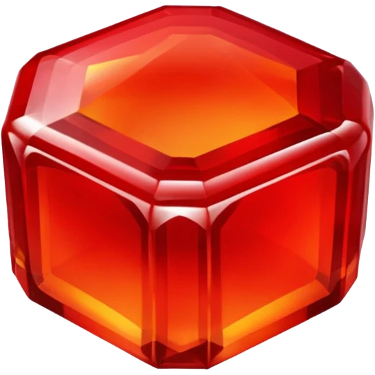 Hexagonal red gem jelly emoji