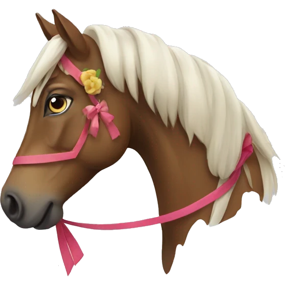 Horse with a bow emoji