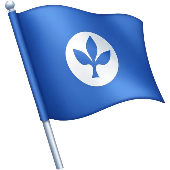 Blue flag written on it  IYI￼ emoji