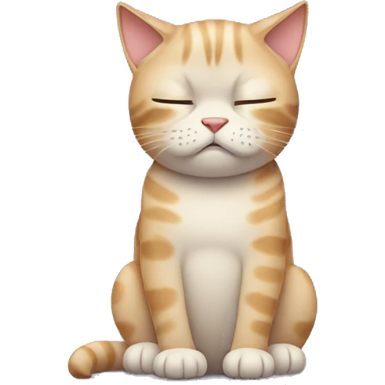 Sad cat crying one year emoji