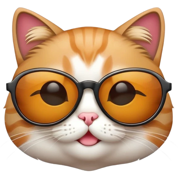 Cat with sunglasses emoji