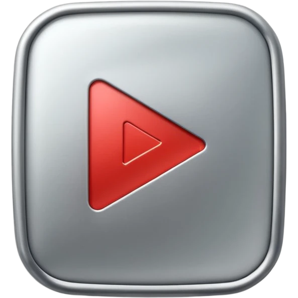 silver youtube play button emoji